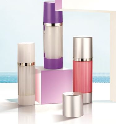 Goede prijs. Ronde Vorm Dubbele Kamer Crèmefles met 15ml *2 / 25ml *2 Capaciteit en Acrylmateriaal voor Cosmetische Verpakkingen online