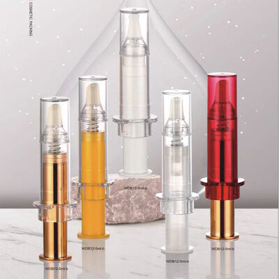 Goede prijs 10ml Custom Color Leak Proof Airless Syringe Bottle for Eye Serum Face Cream Cosmetic Packaging online